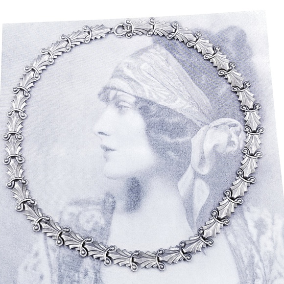 Vintage Jewelry - Vintage Sterling Art Deco Nouveau Choker necklace
